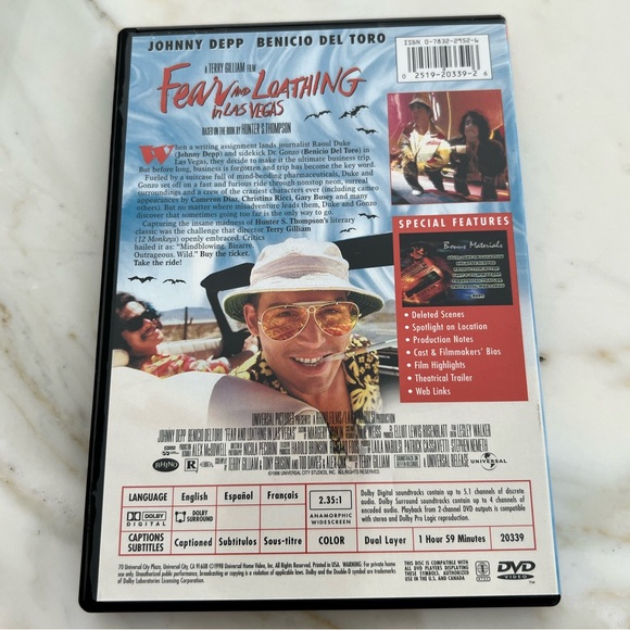 FEAR AND LOATHING IN LAS VEGAS WIDESCREEN DVD - Picture 3 of 3